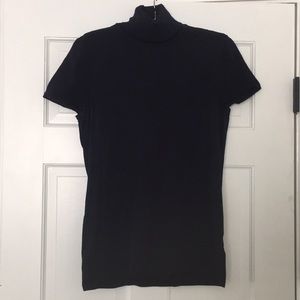 Ann Klein navy short sleeve turtleneck